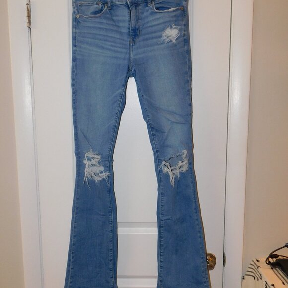 American Eagle Skinny Kick Jeans - Size 12, X-Long - Picture 1 of 3